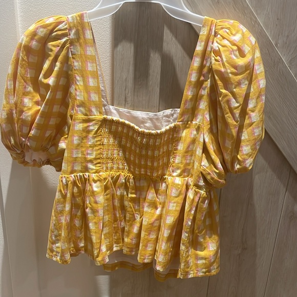 Hudson North The Picnic Peplum Blouse Size Small - Picture 4 of 7